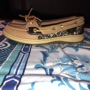 Women’s Glitter Leopard Sperrys
